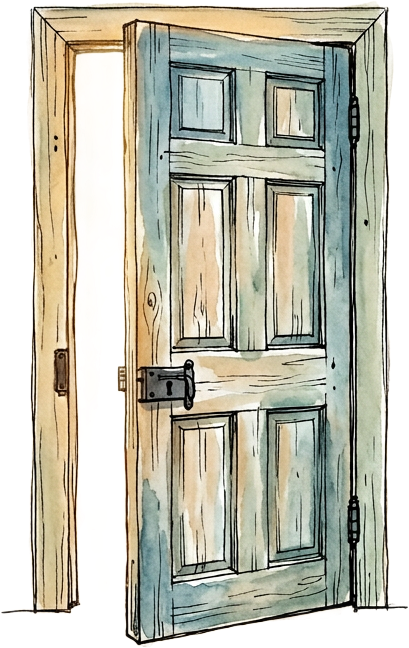 An open door